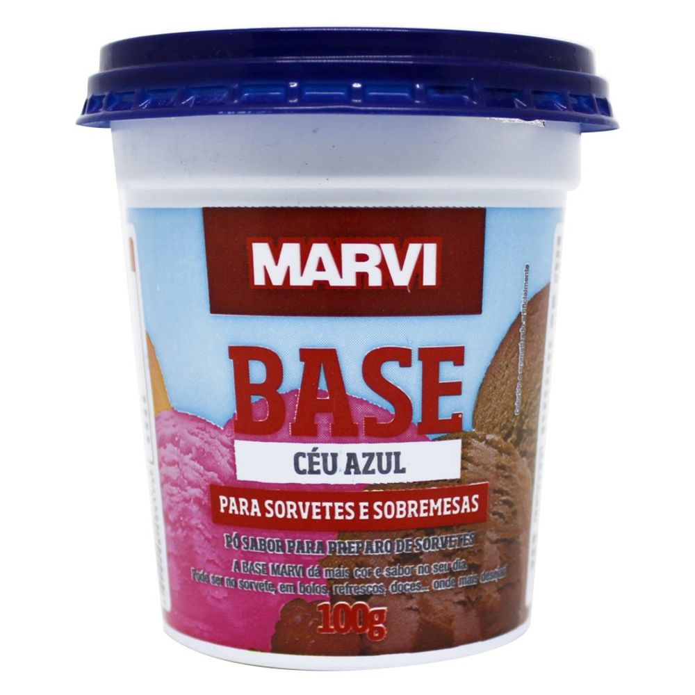 Base para Sorvete de Céu Azul 100g MARVI - lojasantoantonio
