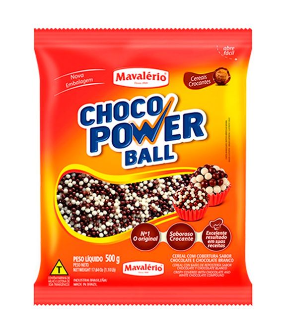 Choco Power Ball Micro Preto E Branco 500g Mavalerio Lojasantoantonio