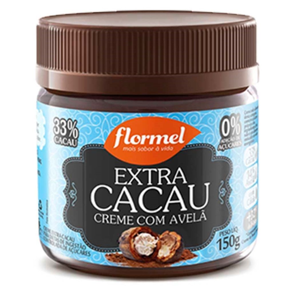 Creme de Avelã 150g com Cacau Extra Zero - FLORMEL - lojasantoantonio