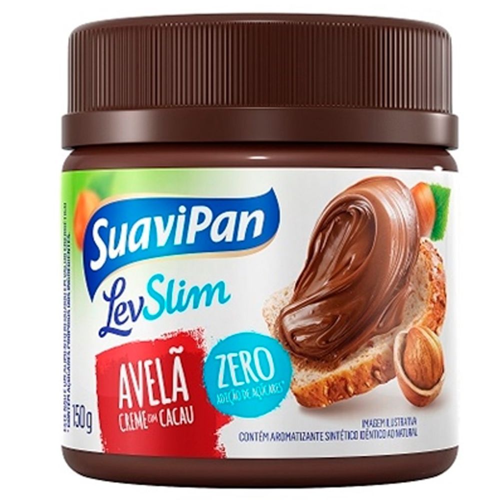 Creme de Avelã com Cacau Zero Açúcar 150g - SUAVIPAN - lojasantoantonio