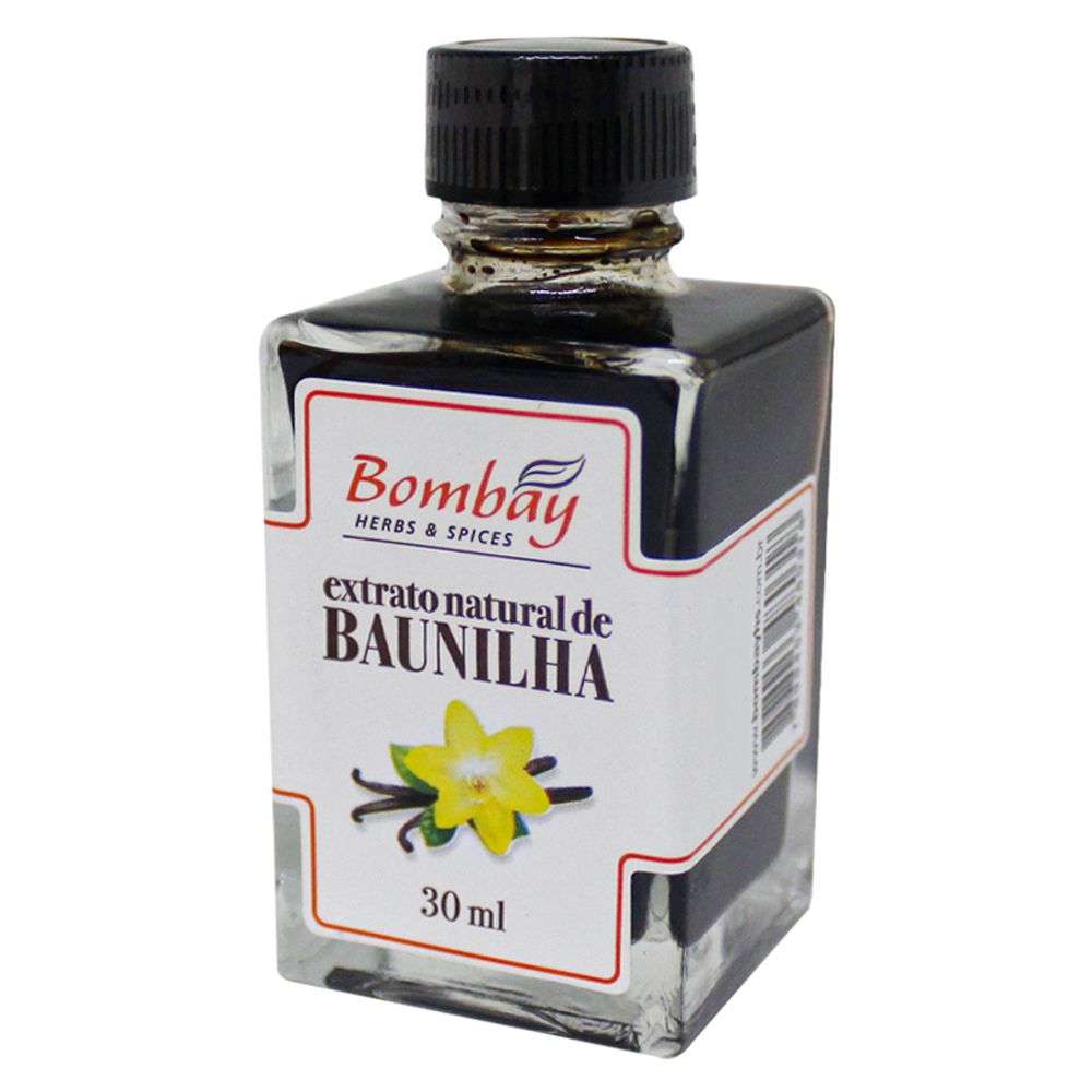 Extrato Natural de Baunilha 30ml - BOMBAY - lojasantoantonio